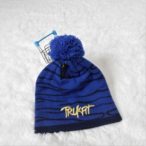 Truk Fit Boys Youth Beanie Surf the Web Blue